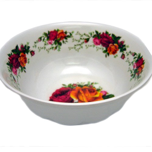 melamine bowl 6in roses -- 30 per box