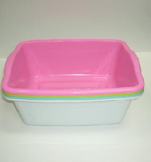 dish pan rect asst clrs plastic -- 24 per case