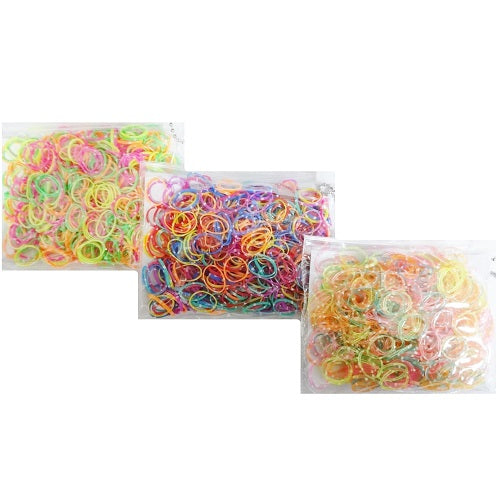 hair rubber bands 500pc asst clrs -- 12 per box