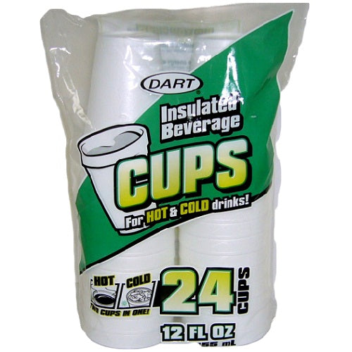 dart foam cups 12oz 24ct -- 12 per case