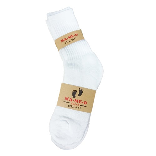 men crew socks 4pk 9-11 white -- 3 per box