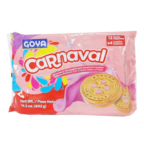 goya carnaval cookies 14.2oz strawberry -- 12 per case