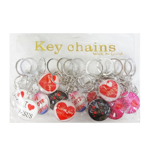 key chain i love jesus -- 12 per box