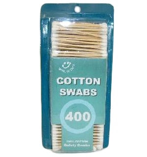 cotton swabs 400ct wooden -- 36 per case