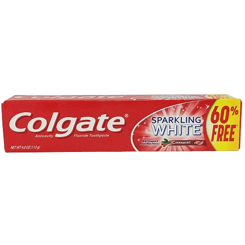 colgate 4.0oz sprling white cinnamon gel -- 24 per case