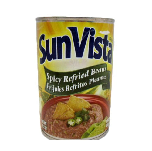 sun vista pinto beans 16oz rfrd spicy -- 12 per case