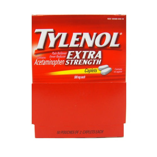 tylenol 500mg 100 caplets pain- fever -- 2 per box