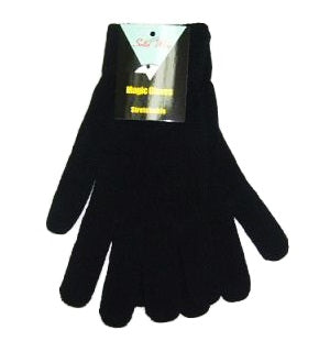 gloves 9in knitted black -- 12 per box