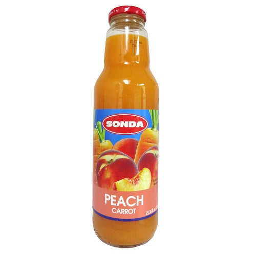 sonda juice 25.36oz peach carrot -- 8 per case