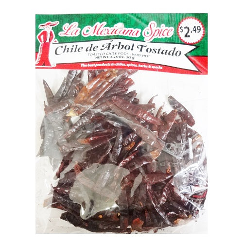 la mexicana chile de arbol 2.25oz -- 12 per case