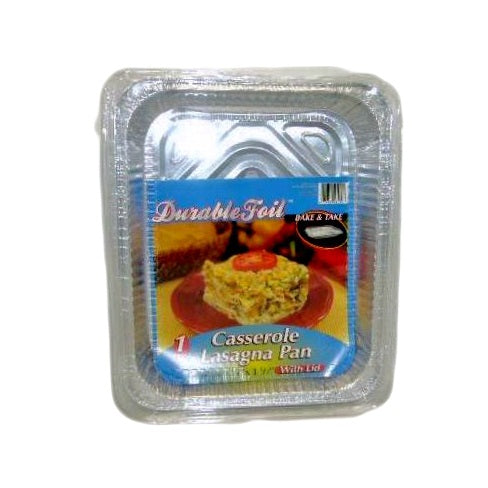 d. foil casserole lasagna pan w- lid 1pc -- 20 per case