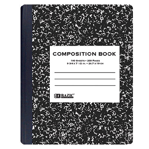 composition notebook 100ct wide ruled -- 48 per case