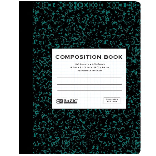 composition notebook quad ruled 100 shee -- 48 per case