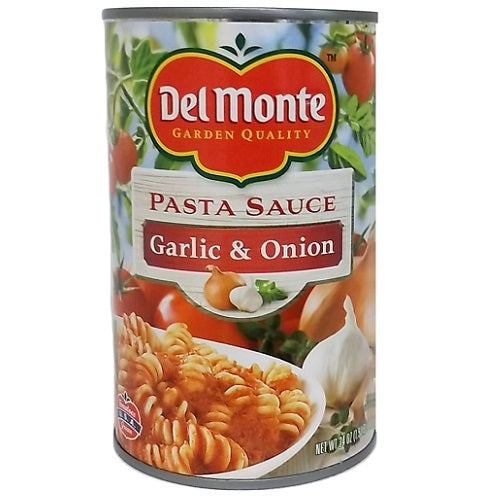 del monte pasta sauce garlic onion 24o -- 12 per case