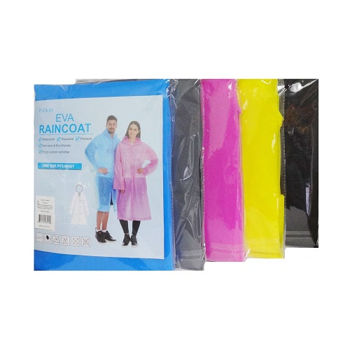 eva raincoat one size asst clrs -- 10 per box