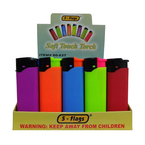 5- flags lighters asst neon clrs -- 50 per box