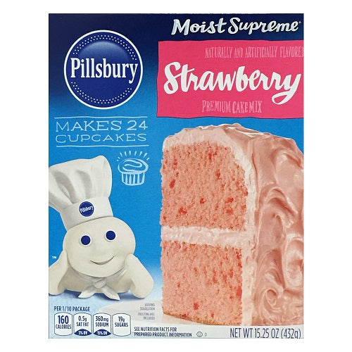 pillsbury cake mix strawberry 15.25oz -- 12 per case