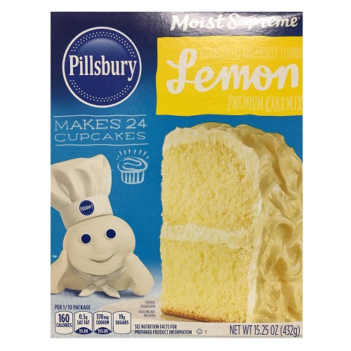 pillsbury cake mix lemon 15.25oz -- 12 per case