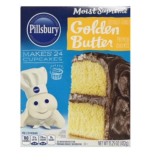 pillsbury cake mix golden butter 15.25oz -- 12 per case