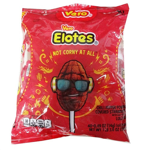 vero lollipops 40pc elote w- chili pwdr -- 7 per case