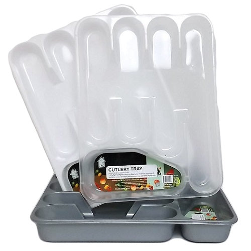 cutlery tray plastic asst clrs -- 36 per case