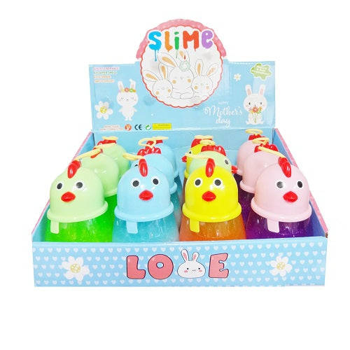 toy slime chicken head asst clrs -- 12 per box