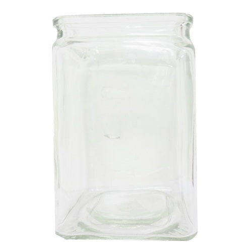 vase glass square 6in clear -- 12 per case