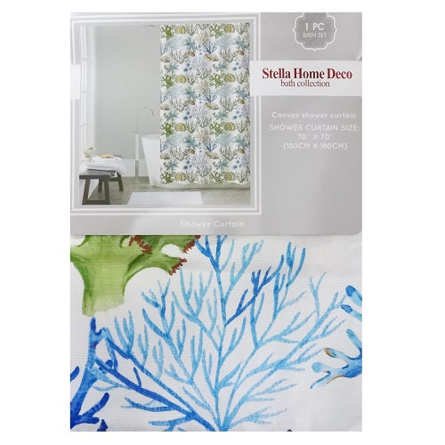 shower curtain 70x70 shell sea plans -- 12 per case