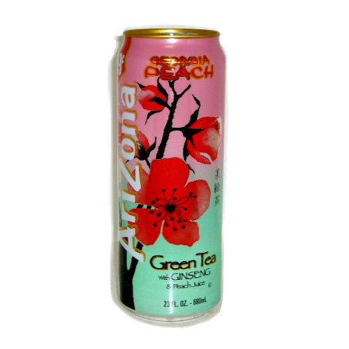 arizona 23oz can grn tea georgia peac -- 24 per case