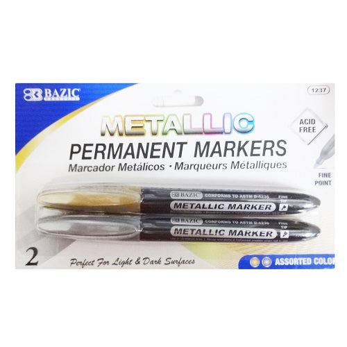 permanent markers 2pk gold silver -- 24 per box