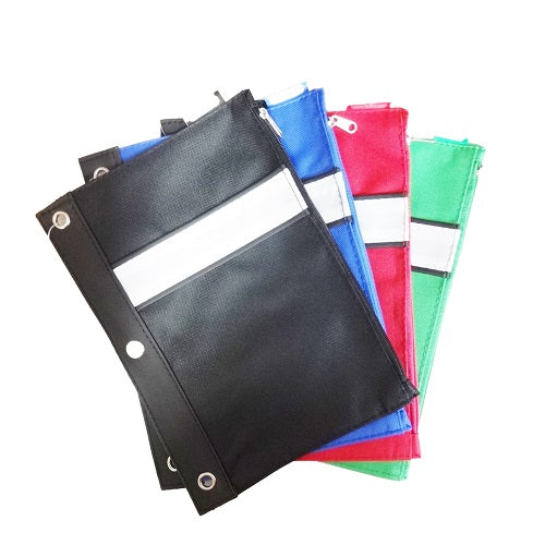 zipper pouch asst clrs -- 24 per box