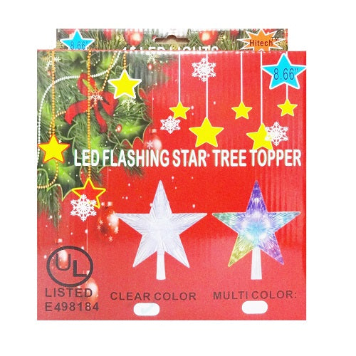 x- mas star tree topper led clear -- 12 per box