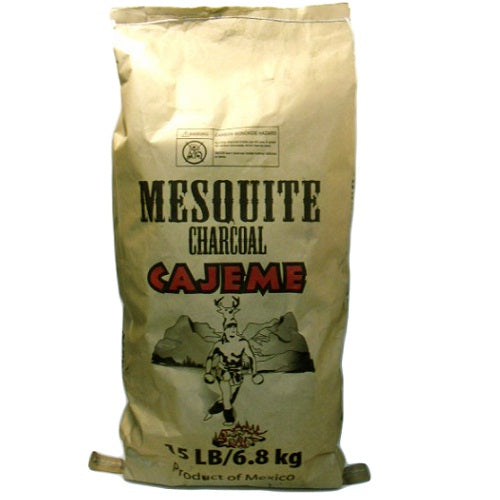 cajeme 15 lbs mesquite charcoal -- 2 per case