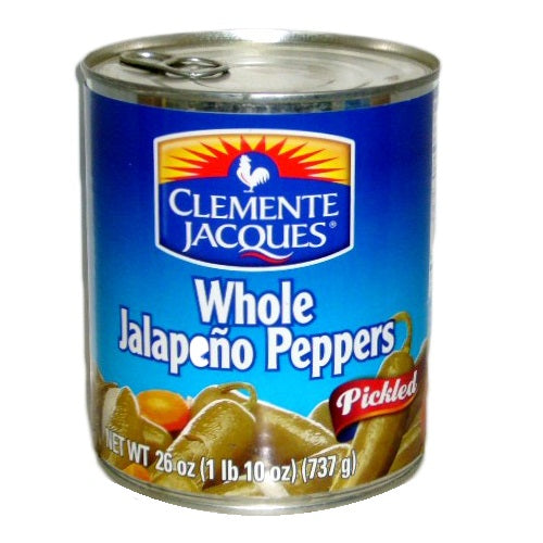 clemente whole jalapenos 26oz -- 12 per case