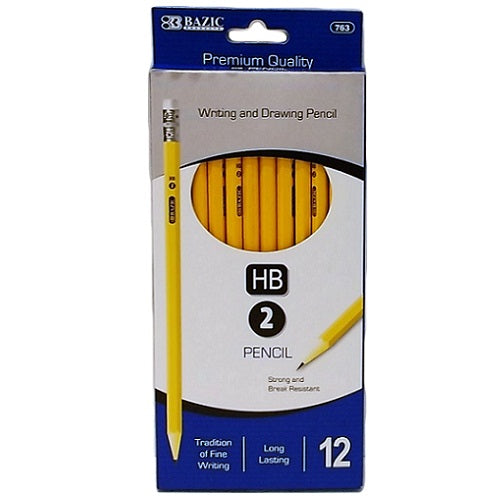 pencil 2 yellow 12pc -- 24 per box