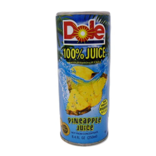 dole pineapple juice 8.4oz 100 crv -- 24 per case