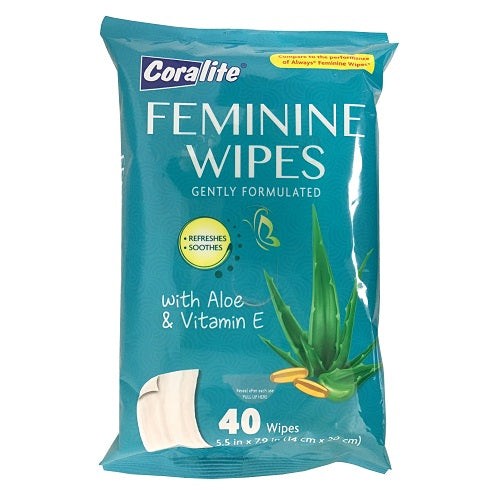 coralite feminine wipes 40ct -- 24 per case