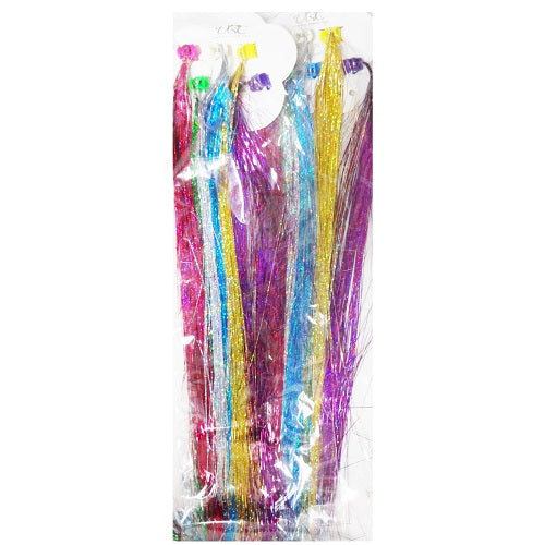 hair extensions w- clip 6pk asst clrs -- 12 per box