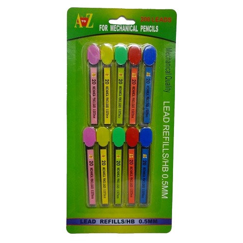 pencil lead refills 0.5mm 200pc -- 24 per box