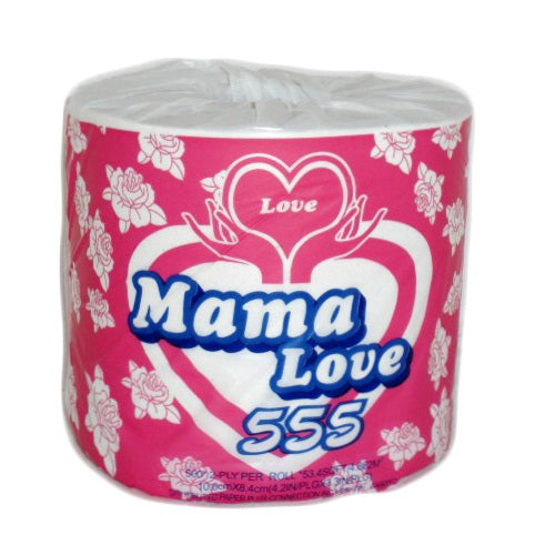 mama love 555 bath tissue 500ct 2 ply -- 96 per case