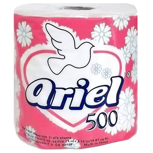 ariel bath tissue 1pk 500ct pink -- 96 per case