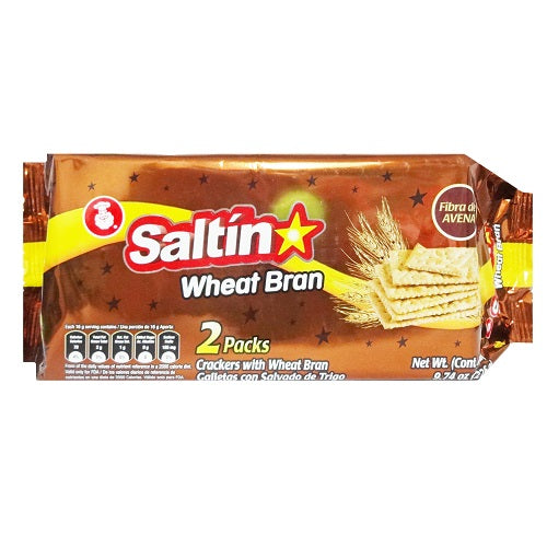 saltin crackers wheat bran 9.74oz -- 12 per case