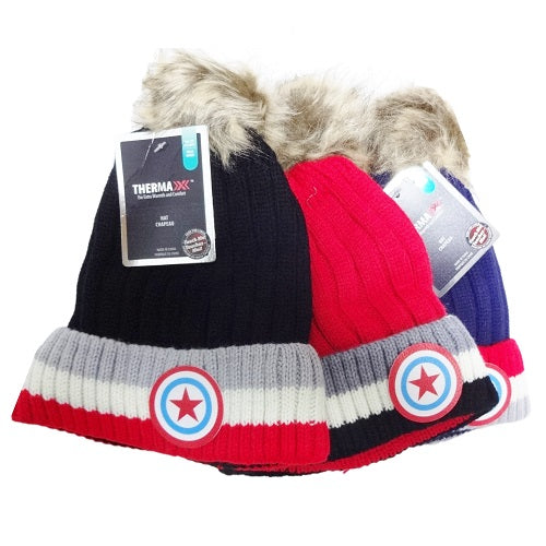 thermaxx kids pom pom hat asst clrs -- 12 per box