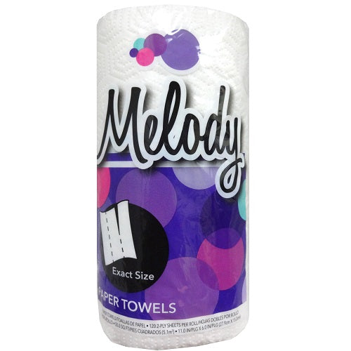 melody paper towels big roll 120ct 2 ply -- 24 per case