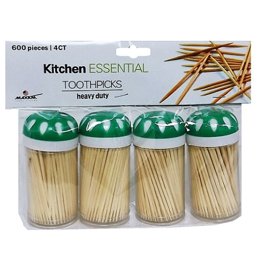 toothpicks wooden 4pk 600ct -- 24 per box