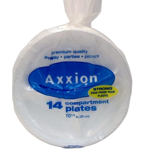 axxion plates 14ct 10 compartment -- 40 per case