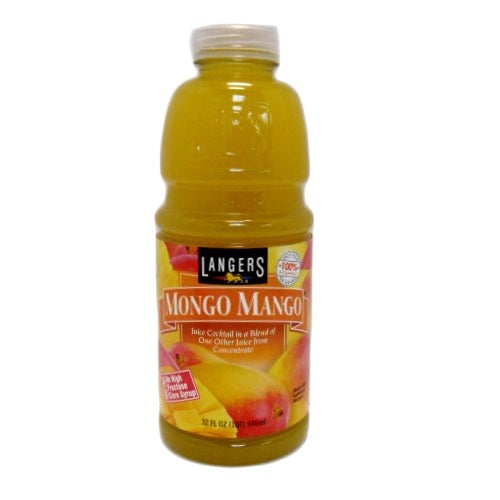 langers 32oz mongo mango juice -- 12 per case