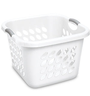 sterilite laundry basket 1.5 bu white -- 6 per case