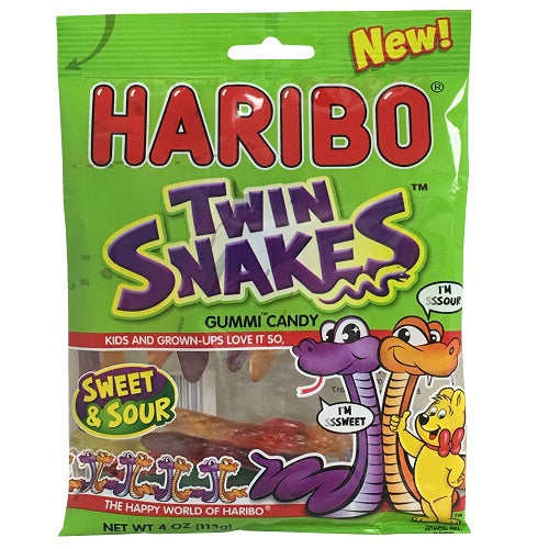 haribo gummies 4oz twin snakes -- 12 per case