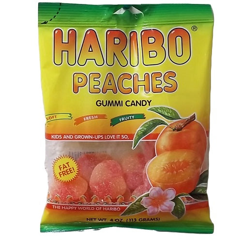 haribo gummies 4oz peaches -- 12 per case